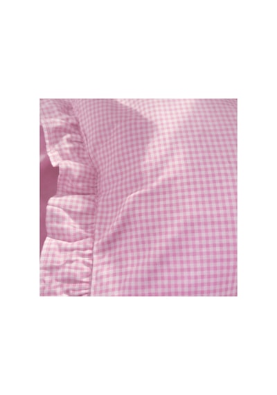 Lief Home %100 Pamuklu Pembe Pötikareli Fırfır Detaylı Bebek Yastık Kılıfı 35x45 1 Adet