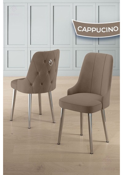 Canisa Nis Serisi 89x150 Açılabilir Lak Panel Rampla Gri Krom Ayak Masa Takımı Ve 6 Cappucino Sandalye Masa Rampla Gri Sandalye Cappucino Krom Ayak Canisa Nis Serisi 89x150 Açılabilir Lak Panel Rampla Gri Krom Ayak Masa Takımı Ve 6 Cappucino Sandalye Masa Rampla Gri Sandalye Cappucino Krom Ayak