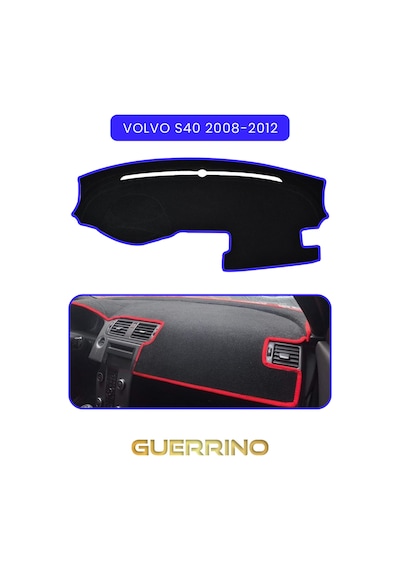 Volvo S40 2008-2012 Torpido Koruma Halısı Mavi Kenar