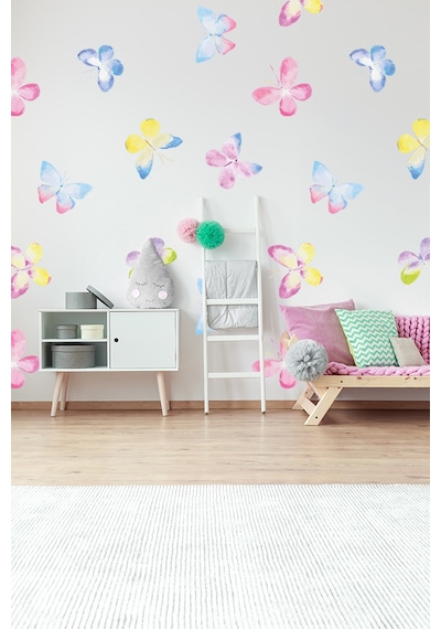 Güzel Kelebekler Temalı 20 Parça Çocuk Ve Bebek Odası Dekoratif Duvar Sticker Seti