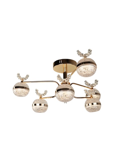 Begüsa Lord Ledli 6.lı Avize Gold Kaplama