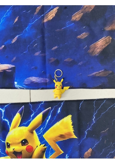 Pikachu Sırt Havlusu Seti Ön Ve Arka Anahtarlık Hediye