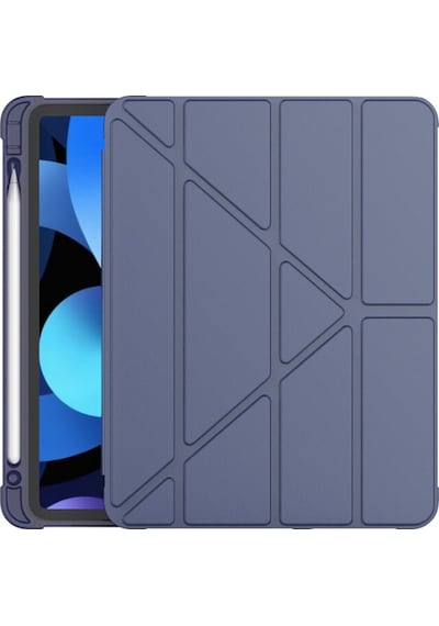 Apple Uyumlu iPad 10. Nesil 10.9" 2022 Kalem Bölmeli Trifolding Kılıf A2696 - A2757 - A2777