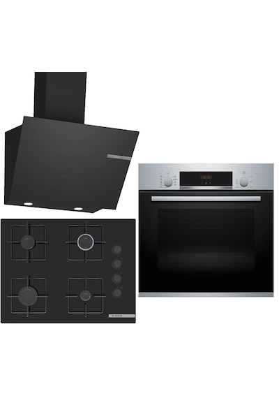 Bosch HBF534ES3T - POP7C6P30O - DWK66PJ60T Siyah Ankastre Set