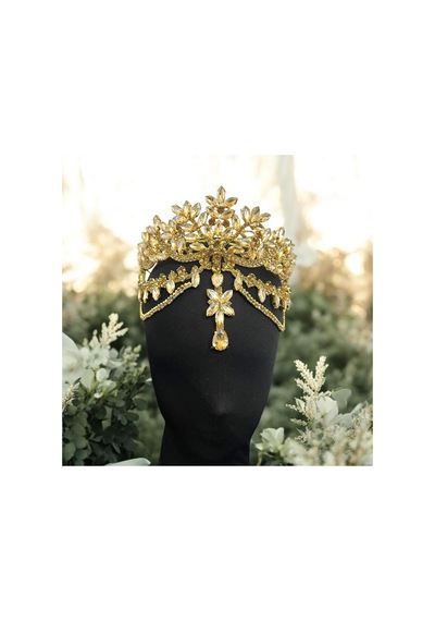 Alınlıklı Gelin,kına,nişan,söz,after,bride,party Taç Sarı - 694981883 Sarı