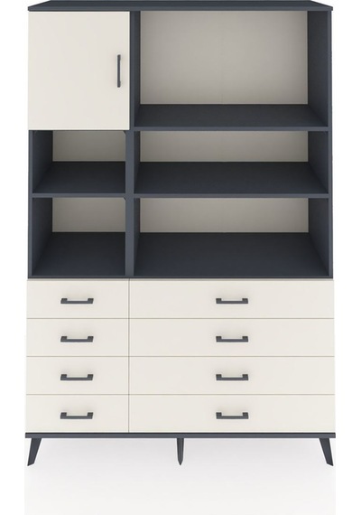 Hyperion Dolap 7 Raflı 8 Çekmeceli Tek Kapaklı 132x44x195 Antrasit-aytaşı/aytaşı Aytası/aytası - Antrasıt Hyperion Dolap 7 Raflı 8 Çekmeceli Tek Kapaklı 132x44x195 Antrasit-aytaşı/aytaşı Aytası/aytası - Antrasıt
