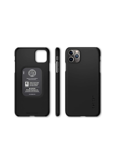 Spigen İphone 11 Pro Max İle Uyumlu Kılıf Thin Fit Black Siyah