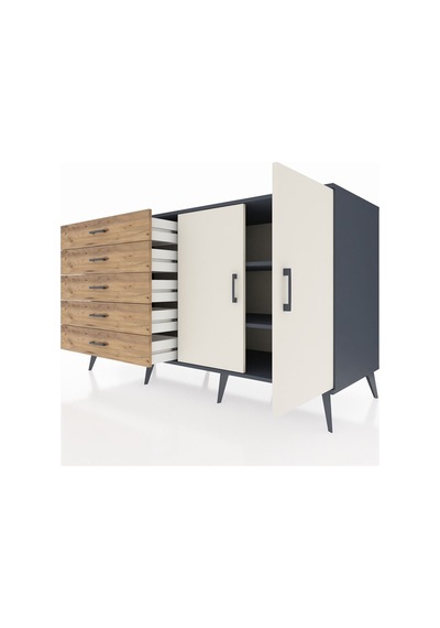 Kronos Konsol 2 Raflı 5 Çekmeceli 2 Kapaklı 176x59x99 Antrasit-aytaşı/çam Aytası/atlas Çam - Antrasıt Kronos Konsol 2 Raflı 5 Çekmeceli 2 Kapaklı 176x59x99 Antrasit-aytaşı/çam Aytası/atlas Çam - Antrasıt