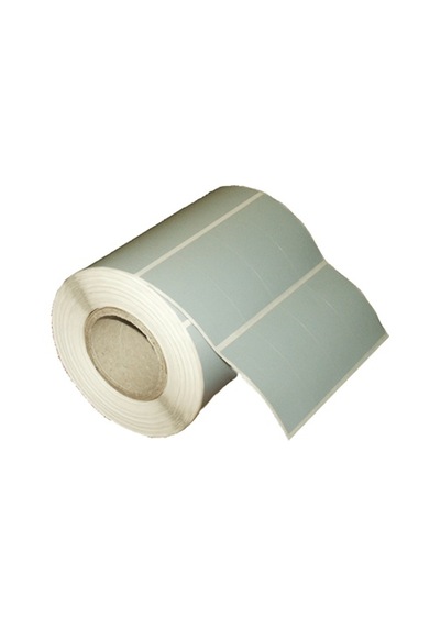 Bıfo Slv.25mmx45mm 4 Silvermat 25x45mm Yan Yana 4'lü 110mm Rulo 4000 Adet Metalik Gri Yapışkanlı Etiket - Resin Ribon Gerekir