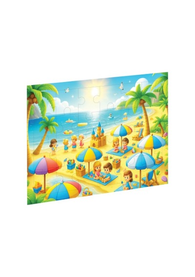 Minyatür Plaj Ahşap Puzzle