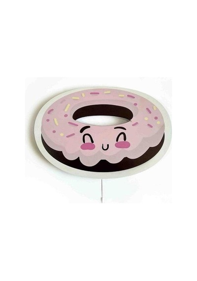Çocuk Odası Bebek Odası Led Işıklı  Donut Baskılı Mdf Duvar Süsü