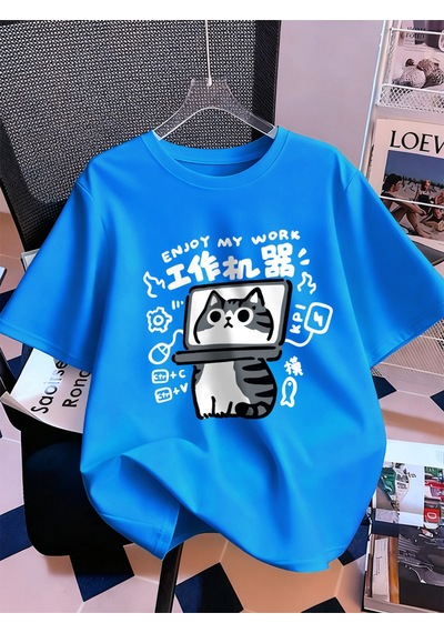 Noıssey Urban Pop Graphic Kadın Tişört Koleksiyonukod 5133 Bebe Mavi