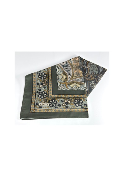 Miray Nevada Büyük Boy Organik Pamuk Eşarp - 120 X 120 - 06452 Yeşil