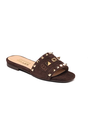 Caffee 490 C1341 Terlik Kadın 0197 394 Chiara Bellini Suede Caffee 490 C1341