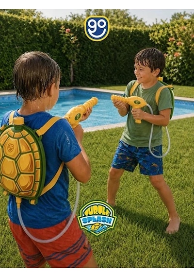 Turtle Splash Su Çantası 1400ml - Su Tabancası Çantalı Oyuncak