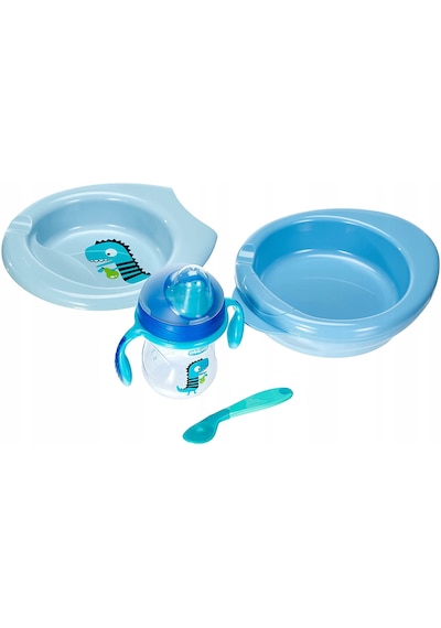 Chicco 4 Parça Beslenme Seti +6 Ay - Erkek Mavi