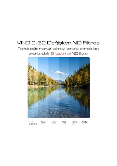 Osmo Pocket 4p Uyumlu Vnd2-32 Filtre - Osmo Pocket 4 Pro Için Değişken 5 Stop 2-32 Aralığı Filtre