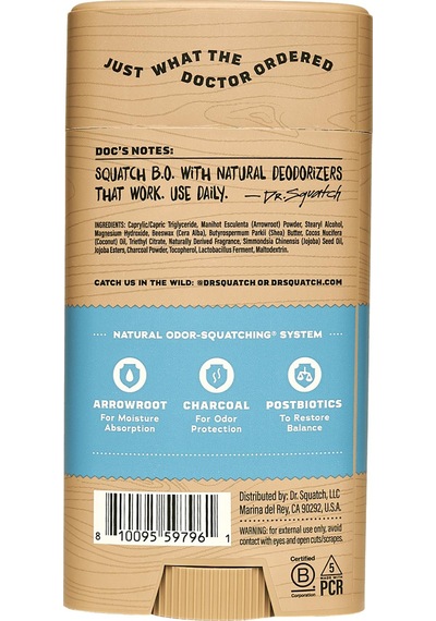 Dr. Squatch Coastal Mist Alüminyumsuz Stick Deodorant 75gr