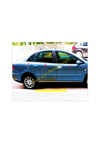 Citroen C5 Krom Cam Çıtası 6 Prç 2004-2008 Arası P.Çelik