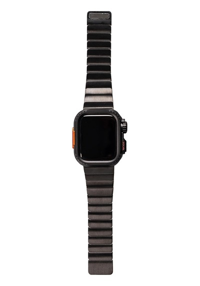 Apple Uyumlu Watch Ultra 49mm Kordon Sert Kasa Koruyuculu Metal Krd 126 Starlight