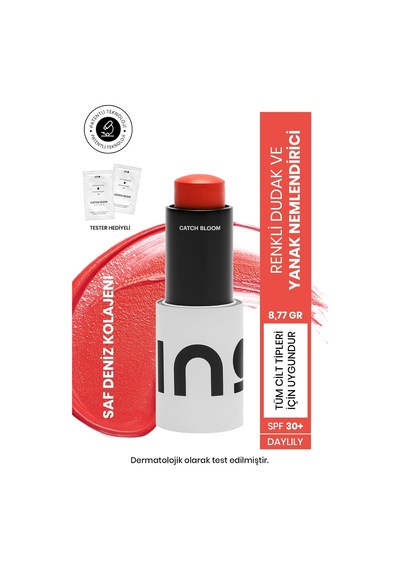 Daylily Stick Ruj & Allık 8,77gr Spf30 Saf Kolajen Çok Renkli