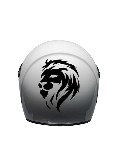 Aslan Araba, Motorsiklet, Kask, Laptop, Cam, Duvar Sticker 12x9 Cm 1