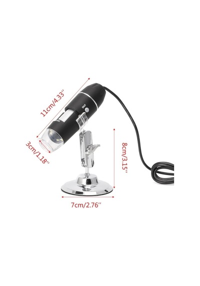 Özel Seri Araştırma Gereci Gelişmiş Mercek -1600x Usb Dijital Mikroskop Kamera Endoskop 8led