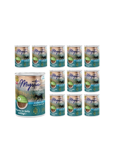 Mystic Yetişkin Köpek Balıklı Ve Jöleli Konserve Yaş Mama 400 Gr X 12 Adet