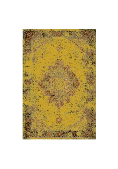 Kartela Halı Melo Halı Jüt Taban Dokuma Halı Hardal Sarısı - 200 X 300 Cm