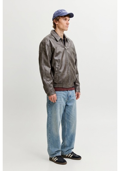 Jack & Jones Jjmarlon Pu Jacket Kahverengi
