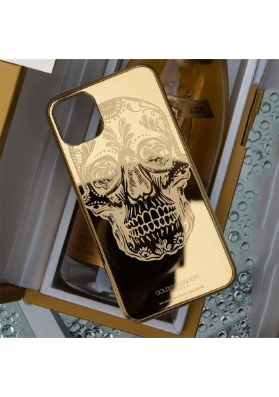 Apple Uyumlu iPhone 12 Pro Max Kuru Kafa Gold Kılıf