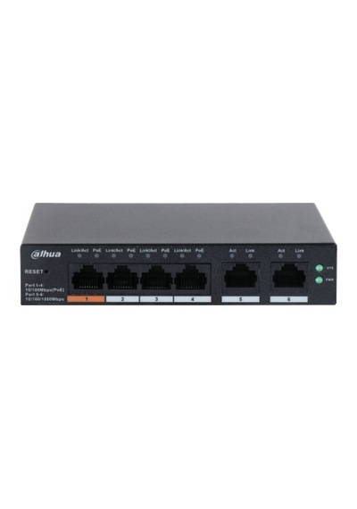 Dahua Cs4006-4et-60 4 Port 4xfe-2xge Yönetilebilir 60w Poe Switch