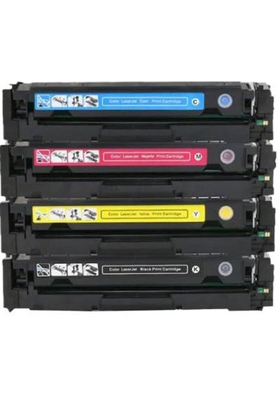 Hp 203x Cf540x Uyumlu Toner Set 4 Renk M254 M280 M281 Lbp621 Lbp623 Lbp640 Crg054h Crg045h 201x