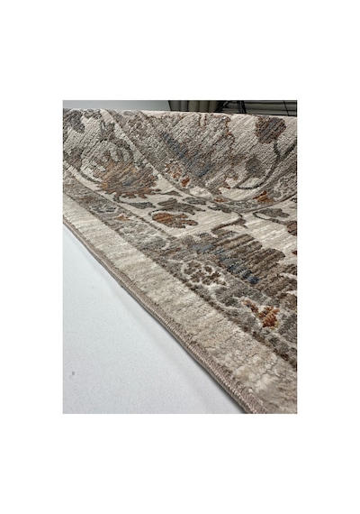 Dinarsu Leon Serisi Etnik Desenli Salon Oturma Odası Halısı Hav Toz Vermez Dokuma Taban 91048-110 Krem