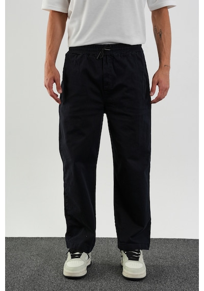 Redline Calmfit Erkek Baggy Kalın Beli Lastikli Pantolon Siyah