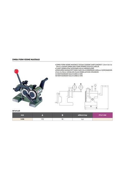 Fett V-pg Vertex Zımba Form Verme Makinası