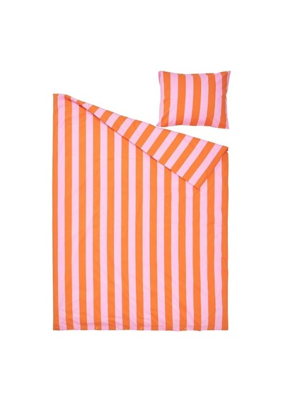 Ikea Slanhöstmal Tek Kişilik Nevresim Takımı 150 X 200 Cm Pembe - Turuncu