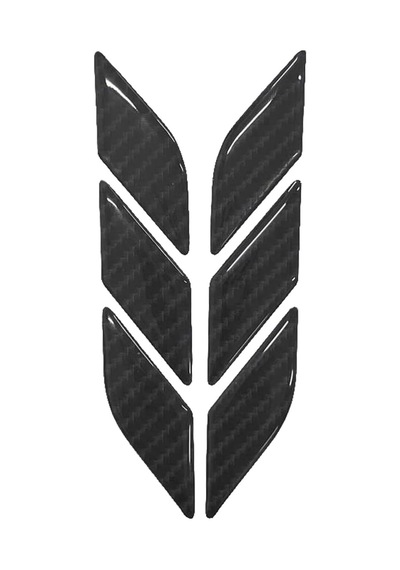 Araç Otomobil Motosiklet Bisiklet Karbon Siyah 6 Parça Çok Amaçlı 3d Sticker