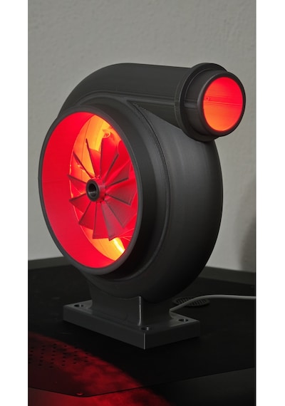 Morfem3d Turbo Glow Tasarımlı Masaüstü Kırmızı Led Aydınlatma 12 Volt Dekoratif Işıklı Lamba