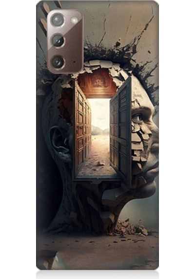 Samsung Galaxy Note 20 Uyumlu İnsan Beyni Ve Hayali Desenli Silikon Kılıf