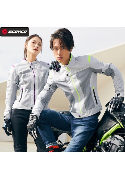 Scoyco Jk158w Motosiklet Montu Kadın Yazlık Fileli Dayanıklı Kanvas Kumaş Women Motorcu Mont