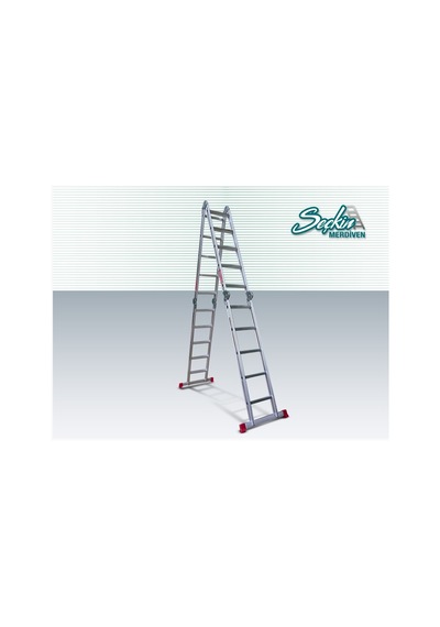 Seçkin 4X5 20 Basamaklı 5.70M Akrobat Merdiven