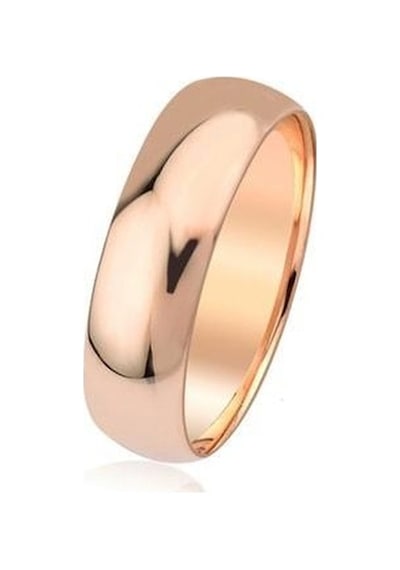 Sefa Gold 7mm Rose Düz Bombe Klasik Alyans 001