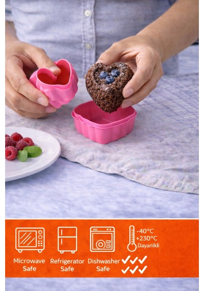 Silikon Mini Kalp Kek Kalıbı, Kalp Cupcake Kalıbı, Tekrar Kullanılabilir, Yapışmaz-12 Adet Çok Renkli - 904905004 Çok Renkli Silikon Mini Kalp Kek Kalıbı, Kalp Cupcake Kalıbı, Tekrar Kullanılabilir, Yapışmaz-12 Adet Çok Renkli - 904905004 Çok Renkli