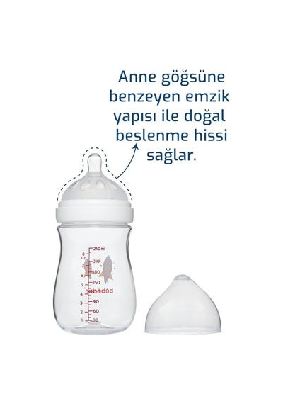 Bebedor Premium Seri Geniş Ağız Antikolik Biberon Tritan 240 Ml