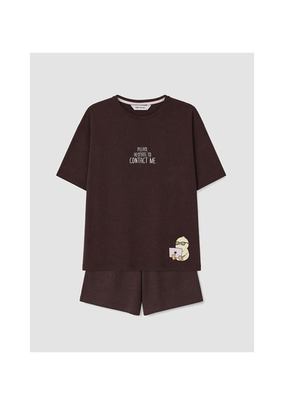 LC Waikiki Alıta Cıty Farkıyla Lcw Young Kahverengi Penye Nakışlı Kısa Kollu Kadın Şortlu Pijama Takımı Kahverengi - 929695175 Kahverengi LC Waikiki Alıta Cıty Farkıyla Lcw Young Kahverengi Penye Nakışlı Kısa Kollu Kadın Şortlu Pijama Takımı Kahverengi - 929695175 Kahverengi