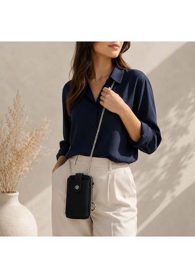 Us Polo Assn U.s. Polo Assn. Kadın Telefon Çantası Ve Kartlıklı Çapraz Çanta Us26285 Siyah