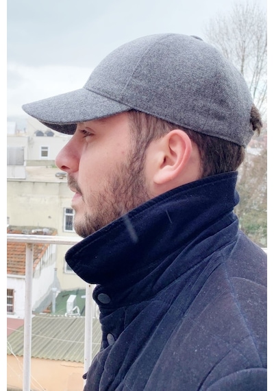 Takı Dükkanı Kışlık Kaşe Beyzbol Kep Erkek Şapka Cp225