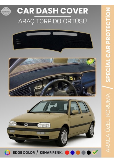 Volkswagen Golf 3 Mk3 1991-1998 Torpido Örtüsü Panel Halısı Torpido Koruma Tam Uyum Uv Koruma - 434 Stiloto