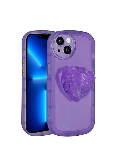 Butam Bilişim Apple Uyumlu iPhone 13 Kamera Korumalı Pop Soketli Renkli Ofro Kılıf-mor Mor